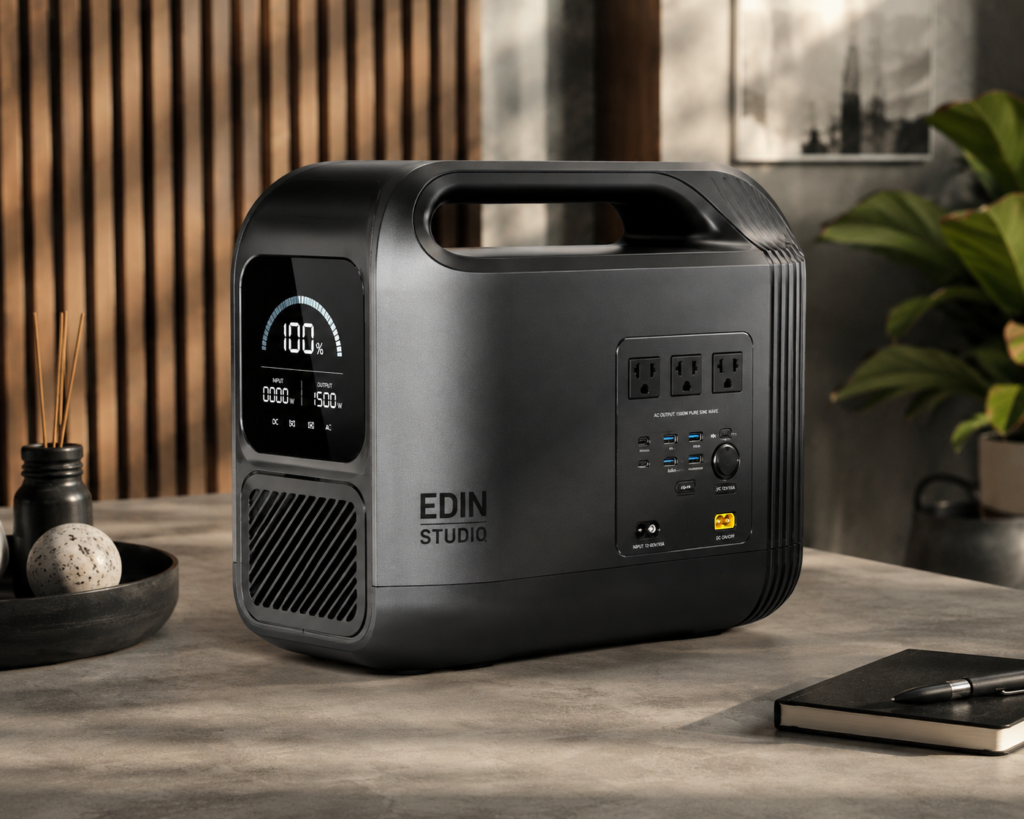 Product on a styled background with realistic lighting and materials