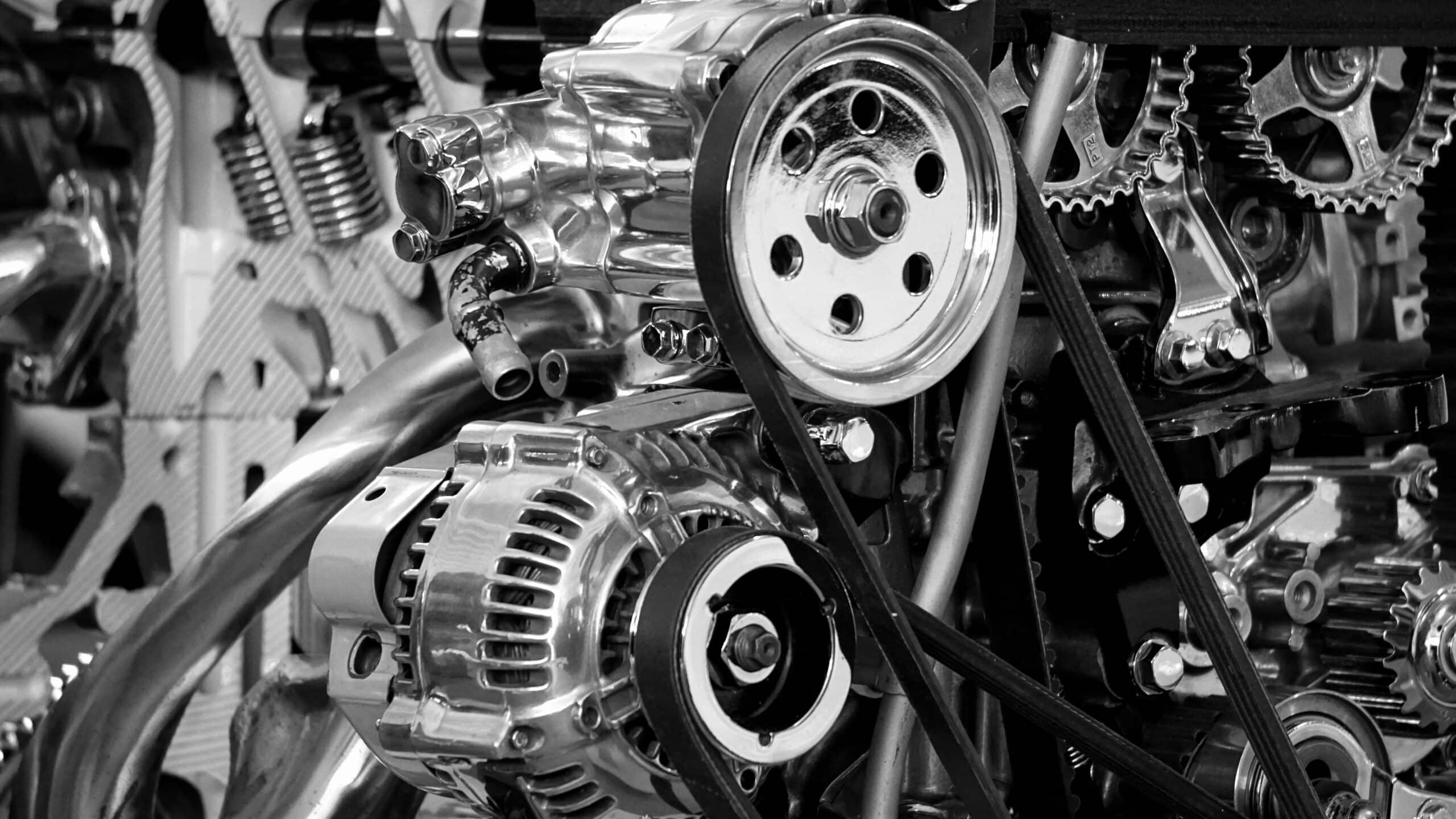 Mechanical engineering service delivering a fully produced chrome engine after precision engineering.