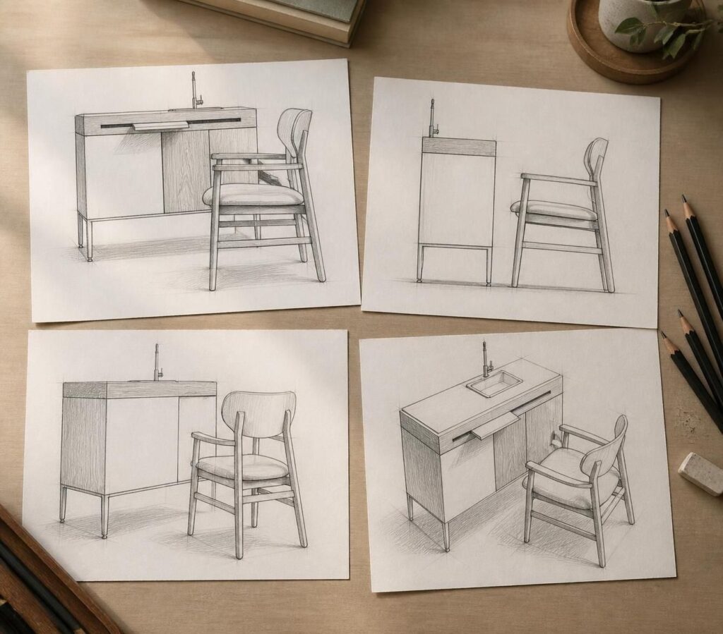 Sketching of product development